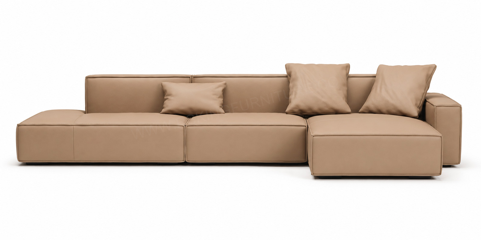 RSK2303 Custom Leather Double Chaise Modular Sofa