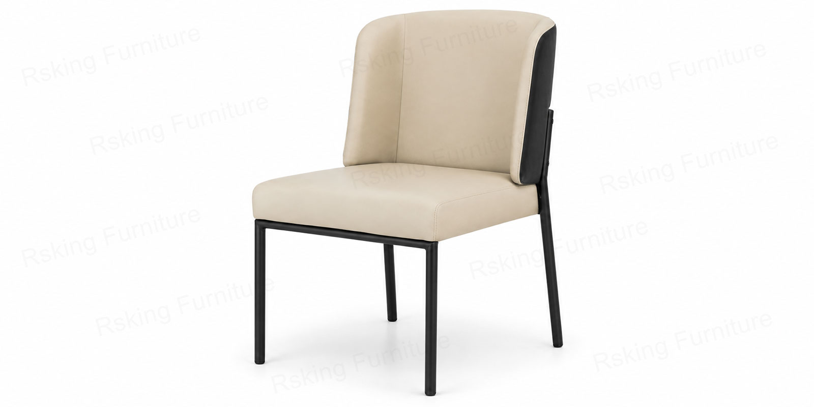 A258 Modern Upholstered Dining Chair with Curved Wraparound Back