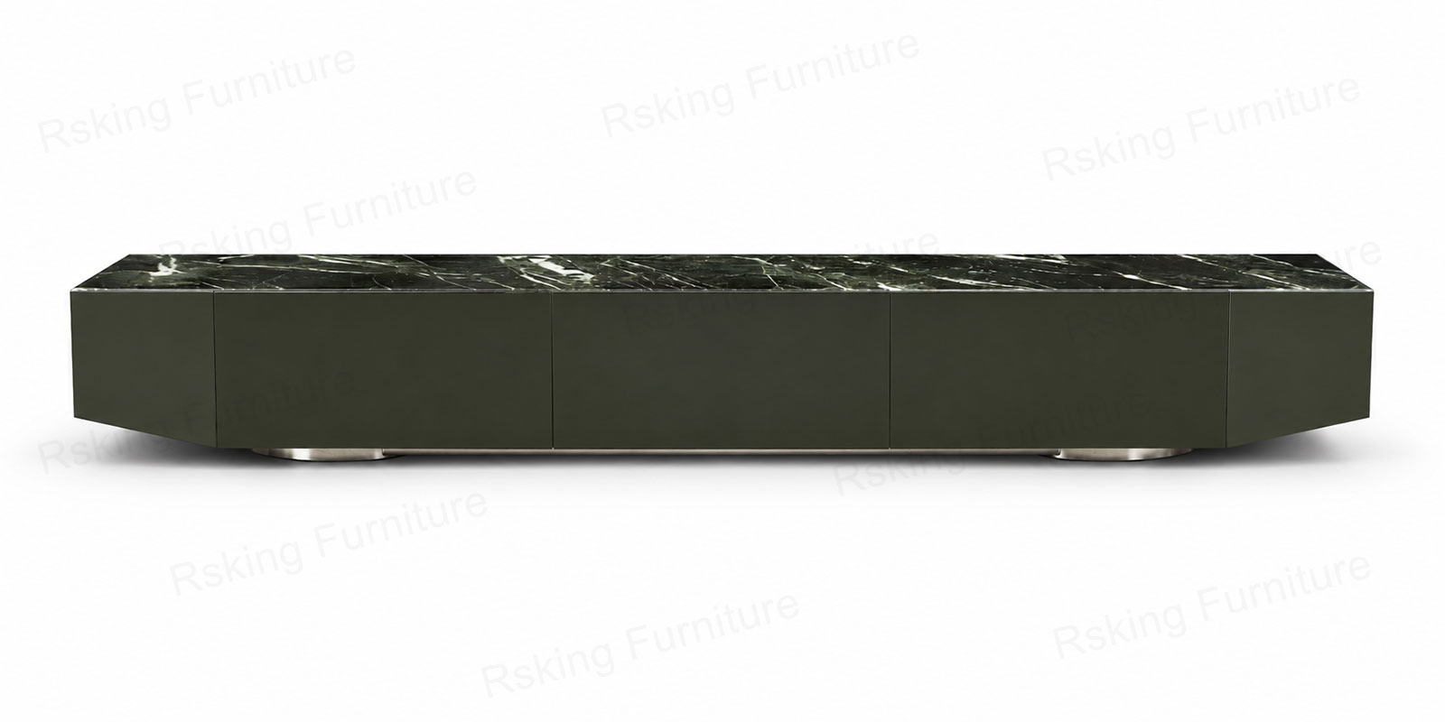 Custom Green Marble Top TV Cabinet Manufacturer | RSKING