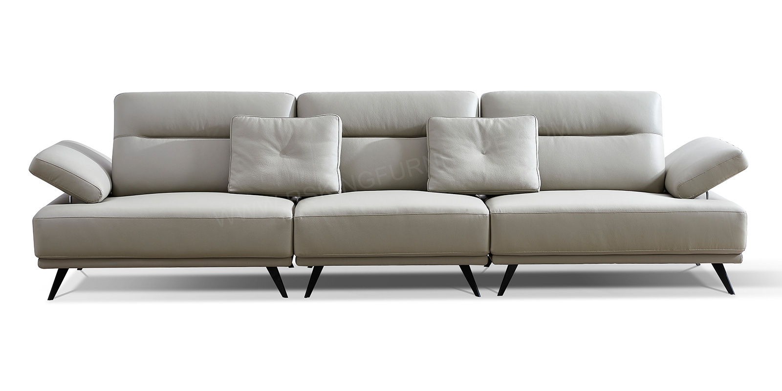 RSK13 Custom Modern Semi-Leather Sofa with Adjustable Backrests